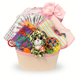 A Warm Welcome Baby Girl Gift Basket